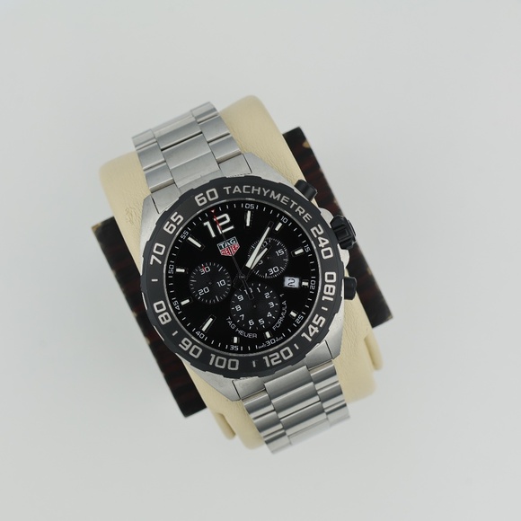 Tag Heuer CAZ1010.BA0842 Mens Formula 1 Watch Black Silver Chronograph Stainless - Picture 1 of 16